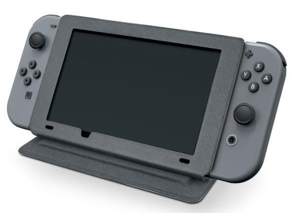 Hybrid cover on a black Nintendo Switch